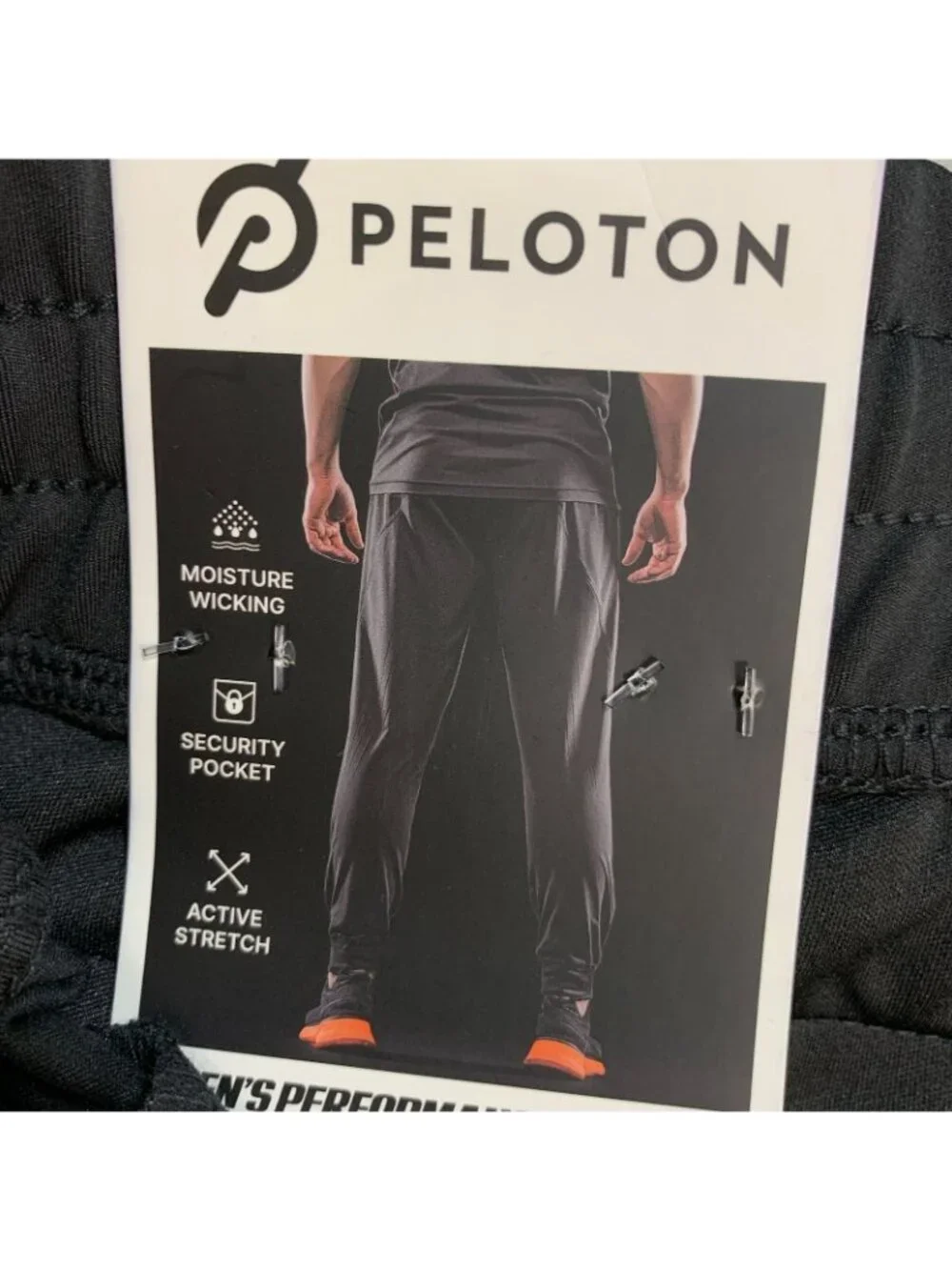 NWT Peloton Men's XL Black Performance Jogger Moisture-Wicking Activewear